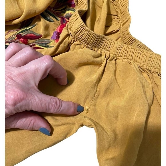 Solitaire‎ Women's Boho Peasant Bell Sleeve Blouse Top Floral Embroidered Small - Picture 7 of 8